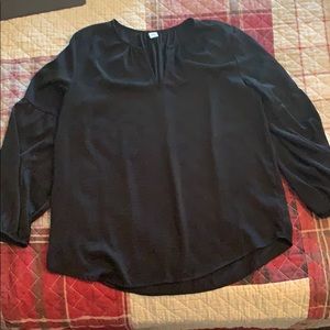 3 FOR $20 BLACK FLOWY BLOUSE WITH ELASTIC SLEEVES